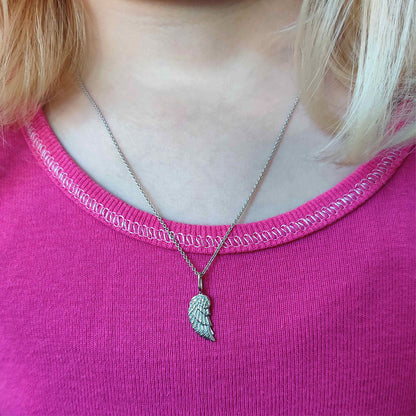 Engelsrufer children's necklace girls silver with wing pendant
