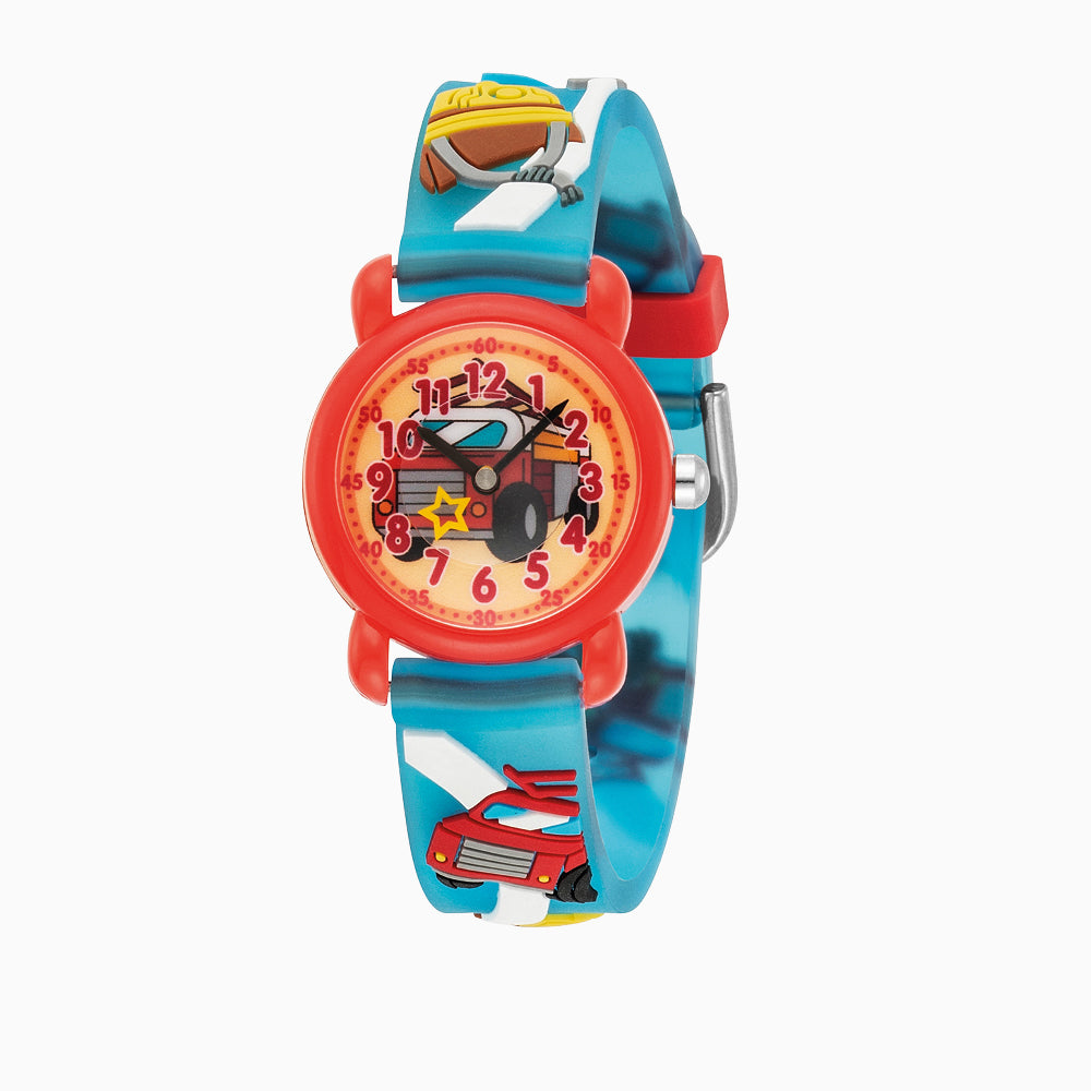 Engelsrufer Kinder Uhr Feuerwehr Multicolor für Jungen inkl. Stiftemäppchen