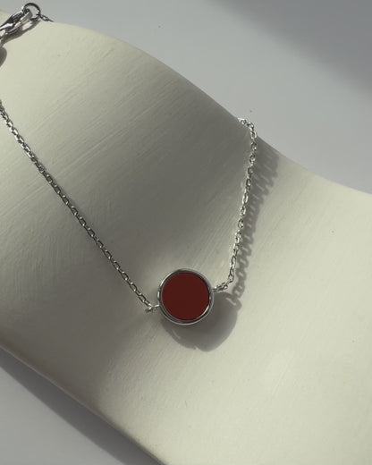 Armband 925er Silber mit Kraftstein Roter Jaspis